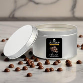 Chocolate Scented Candle in Silver Tin